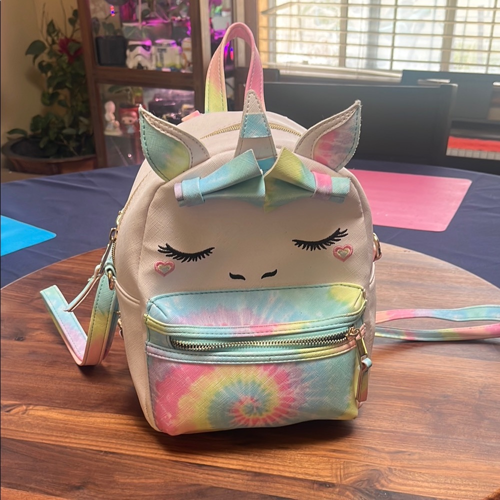 Unicorn Kids Backpack with Rainbow Accents